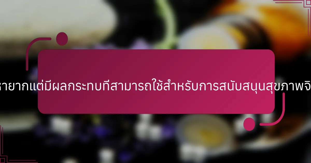 กลยุทธ์ที่หายากแต่มีผลกระทบที่สามารถใช้สำหรับการสนับสนุนสุขภาพจิตคืออะไร?